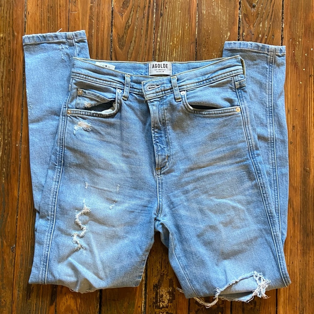 AGOLDE Super high rise skinny jeans
